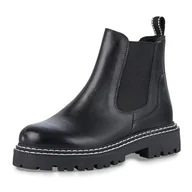 Botki damskie - MARCO TOZZI Damskie botki Zip+Slip 2-25491-43 Chelsea, czarny biały, 37 EU - miniaturka - grafika 1