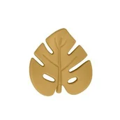 Gryzaki dla dzieci - Petite&Mars Silikonowy gryzak liść mustard - miniaturka - grafika 1