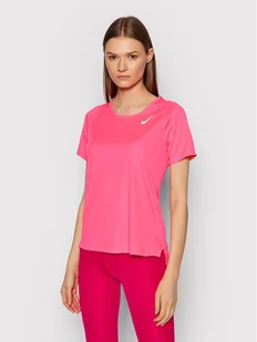 Nike Koszulka techniczna Race DD5927 Różowy Regular Fit - Koszulki sportowe damskie - miniaturka - grafika 1