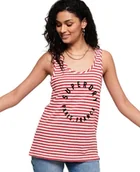 Koszulki i topy damskie - Koszulka damska Superdry na ramiączkach w paski-M - miniaturka - grafika 1