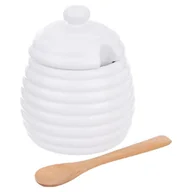 Pojemniki kuchenne - Orion Pojemnik porcelanowy na MIÓD do miodu z pokrywką i łyżeczką 340 ml 142287 - miniaturka - grafika 1