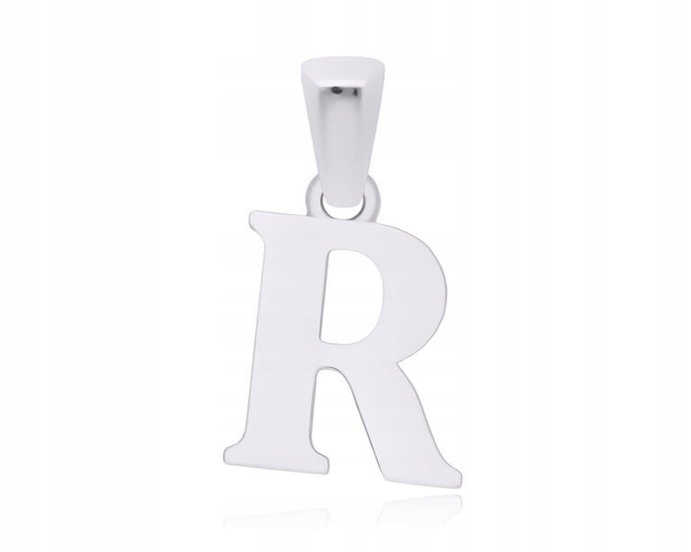Srebrna Zawieszka Literka R Gładka Wisiorek pr. 925