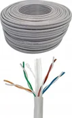Kable komputerowe i do monitorów - Kabel sieciowy skrętka LAN Netrack cat 6 UTP, szary, 305m , CCA - miniaturka - grafika 1