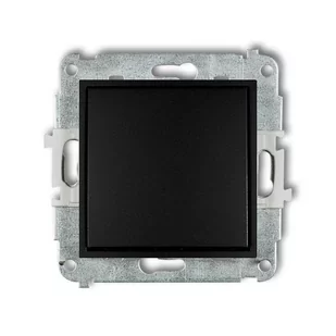Karlik Mechanizm łącznika krzyżowego Mini 12MWP-6.1 podtynkowy pojedynczy bez piktogramu czarny mat - Kostki, złączki, wtyczki - miniaturka - grafika 1