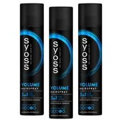 Kosmetyki do stylizacji włosów - Mocny spray do włosów Syoss Volume Lift 3x300 ml - miniaturka - grafika 1