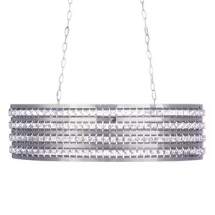 Beliani Lampa wisząca Lampa wisząca z kryształami metalowa srebrna CAVONE 70909 - Lampy sufitowe - miniaturka - grafika 1