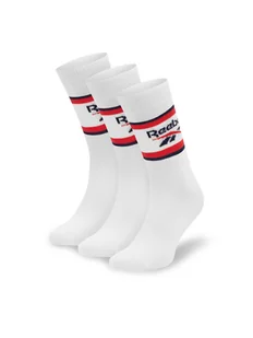 Reebok Zestaw 3 par wysokich skarpet unisex R0369-SS24 (3-pack) Biały - Skarpetki damskie - miniaturka - grafika 1