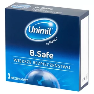 Unimil B.Safe 3szt - prezerwatywy wzmocnione  << DYSKRETNIE   |   DOSTAWA 24h   |  GRATISY - Prezerwatywy - miniaturka - grafika 1