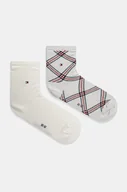 Skarpetki damskie - Tommy Hilfiger skarpetki 2-pack damskie kolor biały 701229861 - miniaturka - grafika 1