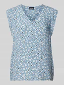 Koszulki i topy damskie - Top z wiskozy z dekoltem w serek model ‘NYA’ - miniaturka - grafika 1