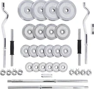 Gryfy - HMS STC55 SZTANGIELKI-SZTANGA PROSTA I ŁAMANA W WALIZCE CHROM 55KG HMS - miniaturka - grafika 1