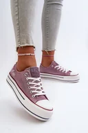 Trampki damskie - Trampki Damskie Na Grubej Podeszwie Lee Cooper LCW-24-31-2219 Fioletowe-36 - miniaturka - grafika 1