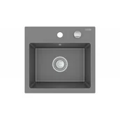 Zlewozmywaki - Mexen Milo zlewozmywak granitowy 1-komorowy 435 x 410 mm, szary - 6505441000-71 - miniaturka - grafika 1