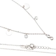 Naszyjniki - Srebrny naszyjnik nieskończoność z serduszkiem - miniaturka - grafika 1