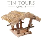 Karmniki dla ptaków - DUŻY KARMNIK DLA PTAKÓW Z BRZOZY 35x30x26h cm - miniaturka - grafika 1