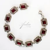 Bransoletki - ankabizuteria.pl Oryginalna Biżuteria Bransoletka srebrna Granaty ora - miniaturka - grafika 1