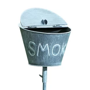 Popielniczka ogrodowa Smoke 110 cm Srebrna - Kosze na śmieci - miniaturka - grafika 1