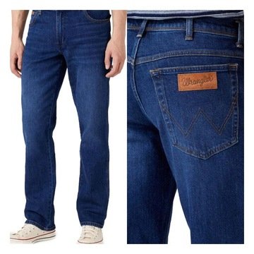 Wrangler Texas Dancing Water Spodnie Męskie Jeans Proste Klasyczne W31 L32