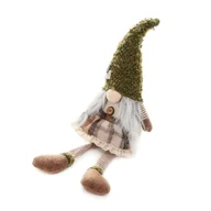 Ozdoby bożonarodzeniowe - Skrzat świąteczny ALTIN krasnal zielony siedzący 54 cm - miniaturka - grafika 1