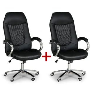 Fotel biurowy, krzesło biurowe B2B Partner Fotel biurowy Superior 1+1 Gratis, czarny 412082 - Fotele i krzesła biurowe - miniaturka - grafika 1