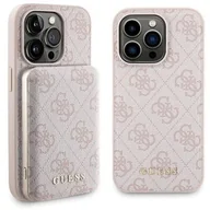 Etui i futerały do telefonów - Guess Zestaw do iPhone 15 Pro Max + Powerbank 5000mAh MagSafe 4G Metal Logo Różowy - miniaturka - grafika 1