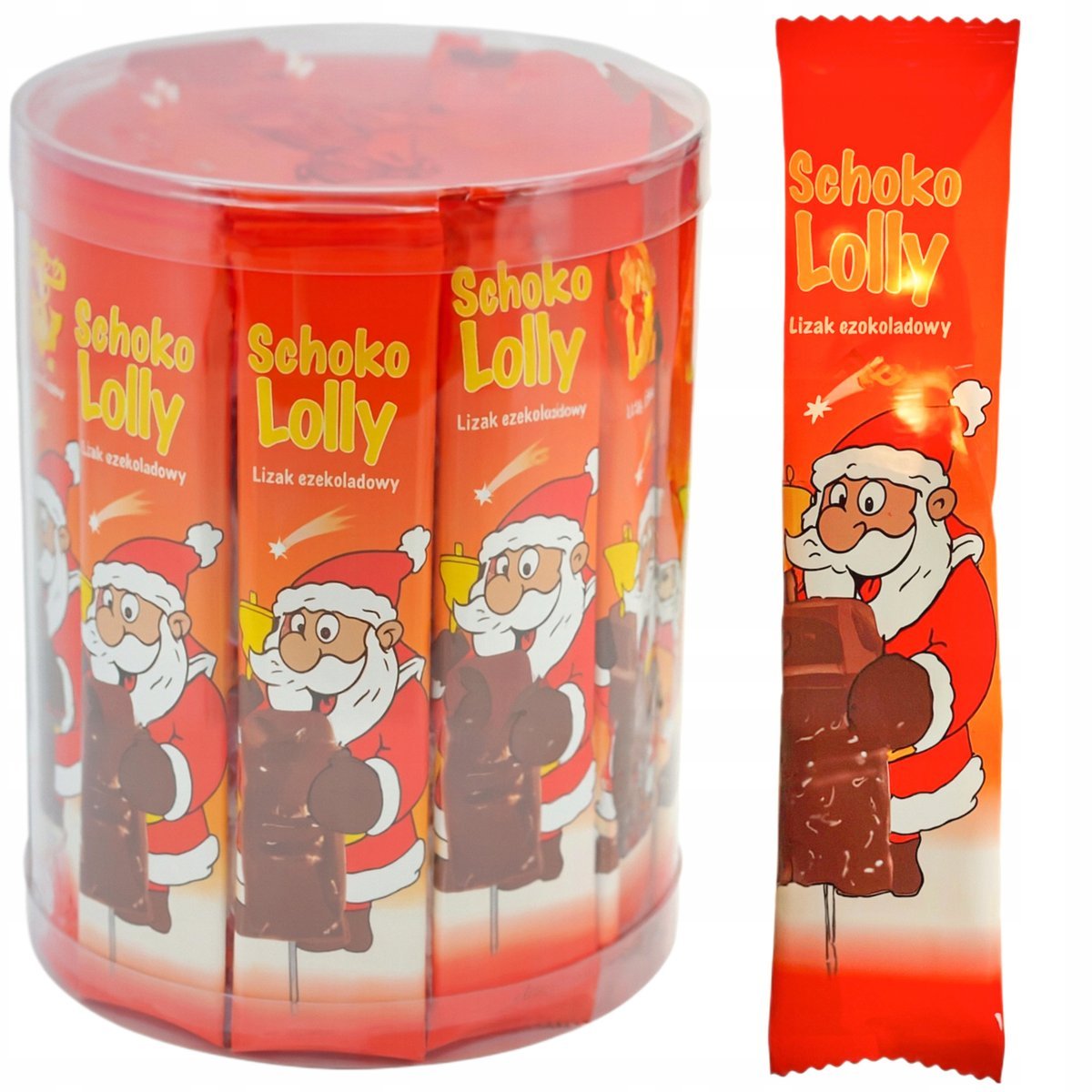 czekoladowe lizaki Mikołaj 40 szt.