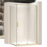 Kabiny prysznicowe - Złota szczotkowana kabina prysznicowa prostokątna 100x80 Montana Rea - miniaturka - grafika 1