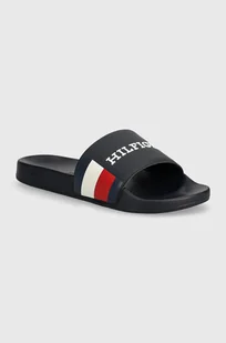 Tommy Hilfiger klapki HILFIGER RWB POOL SLIDE męskie kolor granatowy FM0FM05093 - Klapki i japonki męskie - miniaturka - grafika 1
