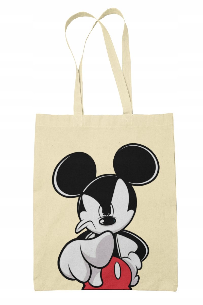 Torba Shopper-materiał-na ramie-myszka miki-prezen