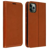 Etui i futerały do telefonów - Etui Folio z prawdziwej skóry iPhone 11 Pro Max z miejscem na karty, stojak na wideo, jasnobrązowe - miniaturka - grafika 1
