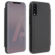 Etui i futerały do telefonów - Etui z klapką, lustrzane etui do Samsunga Galaxy A70, stojące etui – czarne - miniaturka - grafika 1