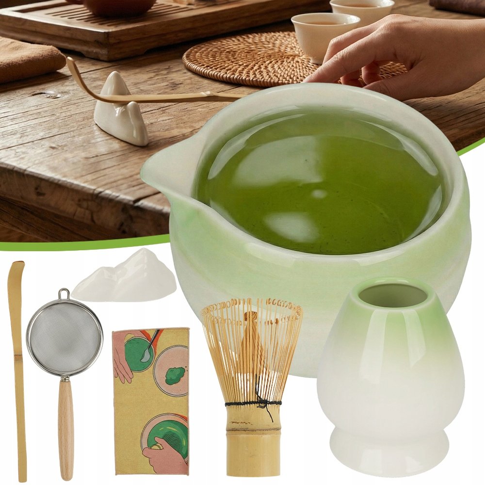 Zestaw Do Matcha Kompletny Z Miotełką Przekształceniem I Ręcznikiem