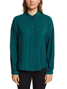 edc by ESPRIT Damska bluzka 112CC1F312, 376/DARK Teal Green 2, XS - Bluzki damskie - miniaturka - grafika 1