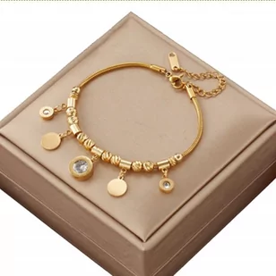 Bransoletka Złota Stal Chirurgiczna 18K | Elegancka i Trwała - Bransoletki - miniaturka - grafika 1