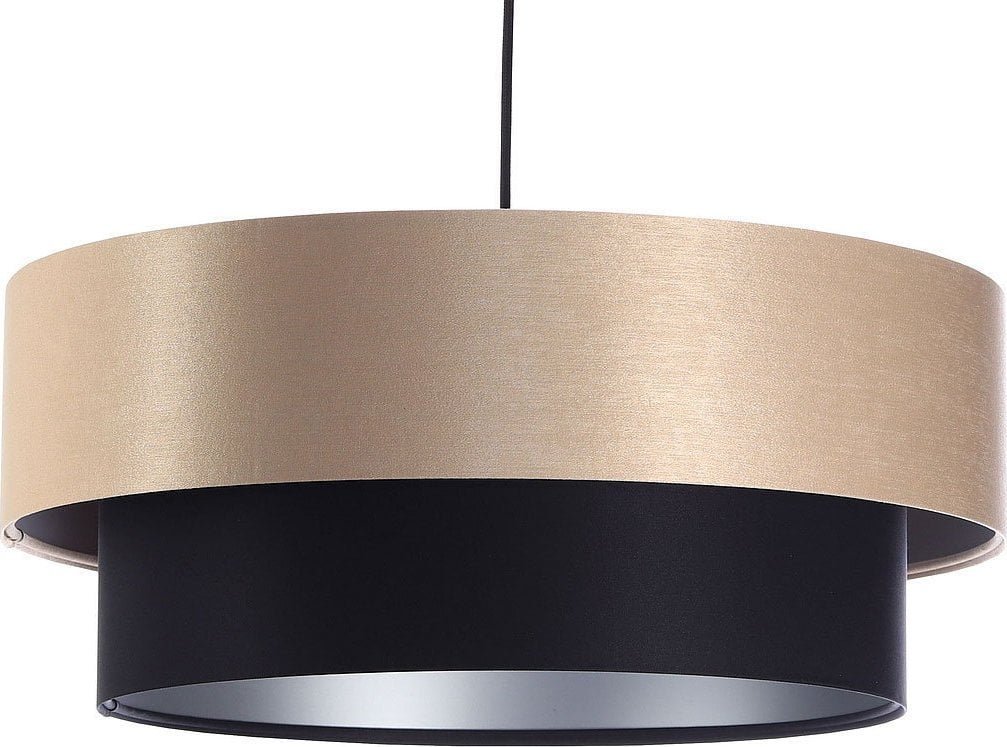 Lampa wisząca Lumes Kremowo-czarna podwójna lampa nad stół - S414-Alfa