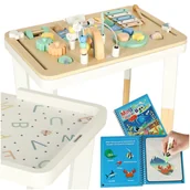 Zabawki interaktywne dla dzieci - Stolik Manipulacyjny Montessori Edukacyjny Lulilo Kolorowanka Wodna Zestaw - miniaturka - grafika 1