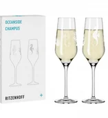 Kieliszki - Zestaw 2 kieliszków do szampana Ritzenhoff Oceanside, Romi Bohnenberg - miniaturka - grafika 1