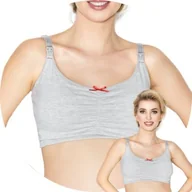 Biustonosze ciążowe - Mitex Easy Bra grey 2XL szary Biustonosz miękki Do Karmienia - miniaturka - grafika 1