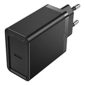 Ładowarki do telefonów - Ładowarka sieciowa Vention FAIB0-EU USB-C 30W (czarna) - miniaturka - grafika 1