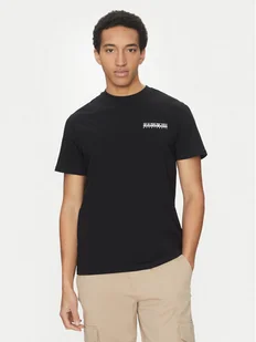 Napapijri T-Shirt S-Dati NP0A4IE2 Czarny Regular Fit - Koszulki męskie - miniaturka - grafika 1