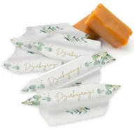 Cukierki - KRÓWKI podziękowanie dla gości na I Komunię Świętą, Wesele, Chrzest 1kg 65szt Eukaliptus - miniaturka - grafika 1