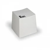 Taborety i hokery - B2B Partner Plastikowy taboret BUTTON, biały 488038 - miniaturka - grafika 1