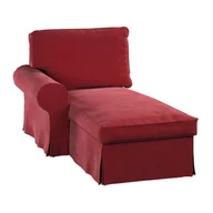 Pokrowce na meble - Dekoria Pokrowiec na szezlong Ektorp lewy intensywna czerwień Szezlong Ektorp lewy Velvet 642-704-15 - miniaturka - grafika 1