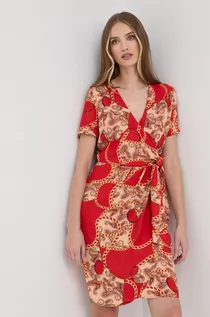 Sukienki - Guess Marciano Marciano sukienka kolor czerwony mini rozkloszowana - grafika 1