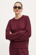 Swetry damskie - Patrizia Pepe sweter damski kolor bordowy lekki 8K0235 K207 - miniaturka - grafika 1