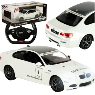 Samochód zdalnie sterowany Rastar 48000 BMW M3 1:14 biały - Zabawki zdalnie sterowane - miniaturka - grafika 1
