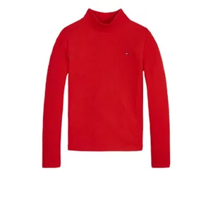 Bluzki damskie - Bluzka dziewczęca Tommy Hilfiger Tjw Rib Mock Neck półgolf-104 - grafika 1