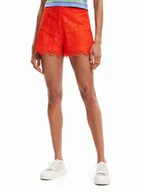 Spodenki damskie - Desigual Szorty materiałowe Preston 23SWPW04 Pomarańczowy Regular Fit - miniaturka - grafika 1