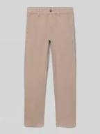 Spodnie i spodenki dla chłopców - Chinosy o kroju regular fit z mieszanki bawełny model ‘PETE’ - miniaturka - grafika 1