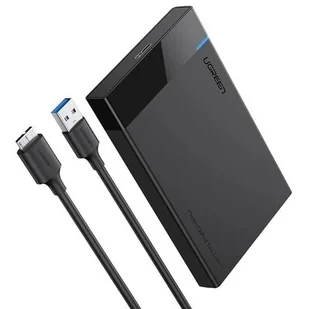 UGREEN ugreen USB 3.0 obudowa na dysk twardy 2,5 cala dysk twardy USB 3.0 External Enclosure UASP USB 3.0 obudowa case do 9.5 MM 7 MM 2.5" SATA SSD i HDD z kablem USB 3.0 (50 cm), werkzuglos Czarny 30848 - Obudowy i kieszenie na dyski twarde - miniaturka - grafika 1